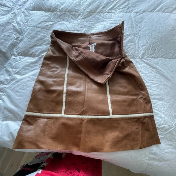 KORS Michael Kors genuine leather skirt